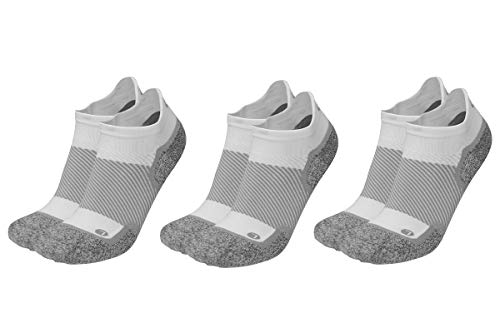 OrthoSleeve WC4 Wellness Socks for Diabetes,Edema,Neuropathy & Circulation (Noshow, Medium, White, 3 Pack)