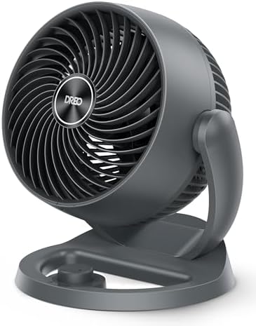 DREO Desk Fan, 12-Inch Air Circulator Fan for Bedroom, 70ft Powerful Airflow, 120° Tilt Adjustment, 25dB Ultra-Quiet, 3 Speeds Small Table Fan for Whole Room, Home, Office