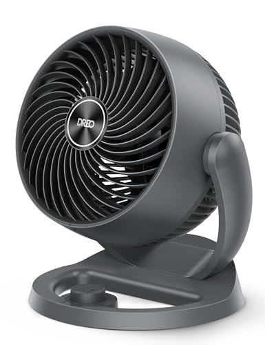 Dreo 28dB Leiser Tischventilator, 21M Windentfernung Ventilator mit Kühlung 3-Geschwindigstufe...