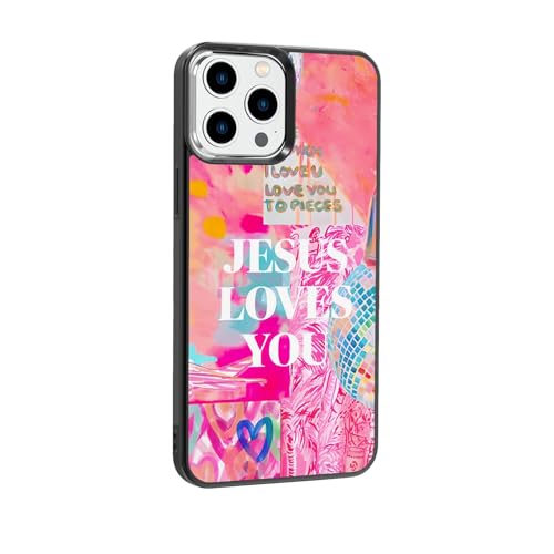 qizjio Christian Preppy Phone Case Shockproof Protective Jesus Phone Cover for iPhone 14 Pro Max