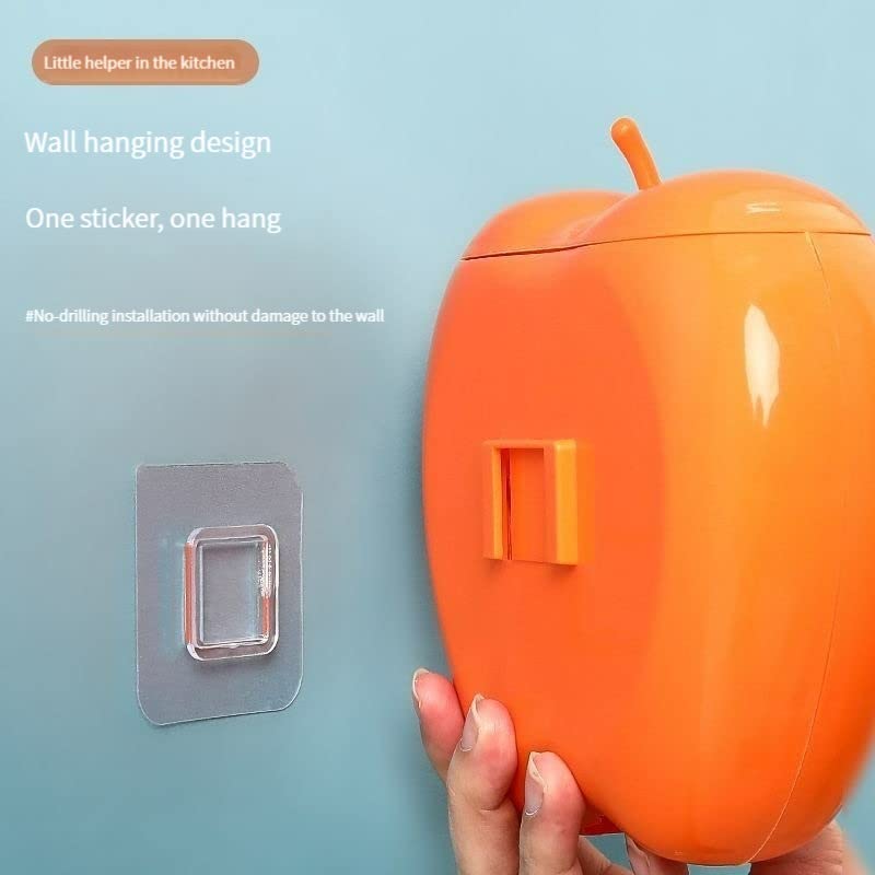 Distributore Di Pellicola A Forma Di Mela - Organizer Da Muro Per Cucina, Trasparente E Pratico - Foto 5