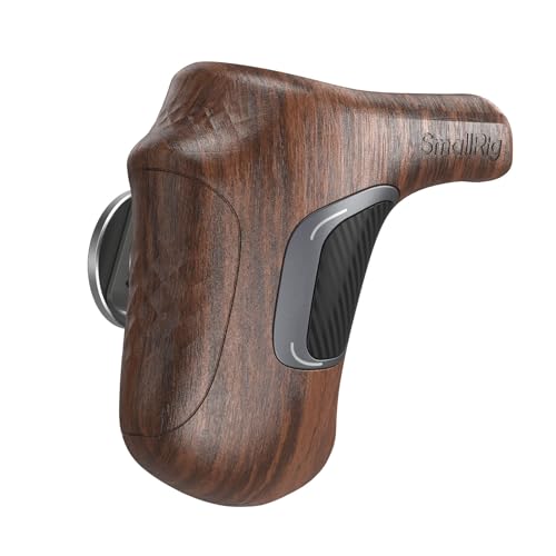 Image of SMALLRIG Rotating Left-Side Wooden Handle for ARRI Rosette, Load Capacity to 15kg / 33lbs, Flexible Position Adjustment, Ergonomic Design & Anti-Slip Design
