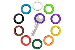10-pack Silicone Key Wrap Tags, Essential Key Identifier Rings for Easy Key Identification