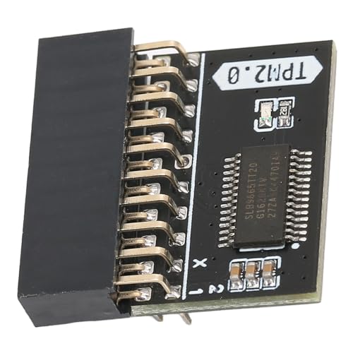 Yechiry Módulo TPM 2.0, Procesador de Cifrado de Chip de Seguridad de 20 Pines, Procesador Criptográfico Retro para Placa Base de PC, Soporte de Memoria DDR4, Ideal para Seguridad Informática