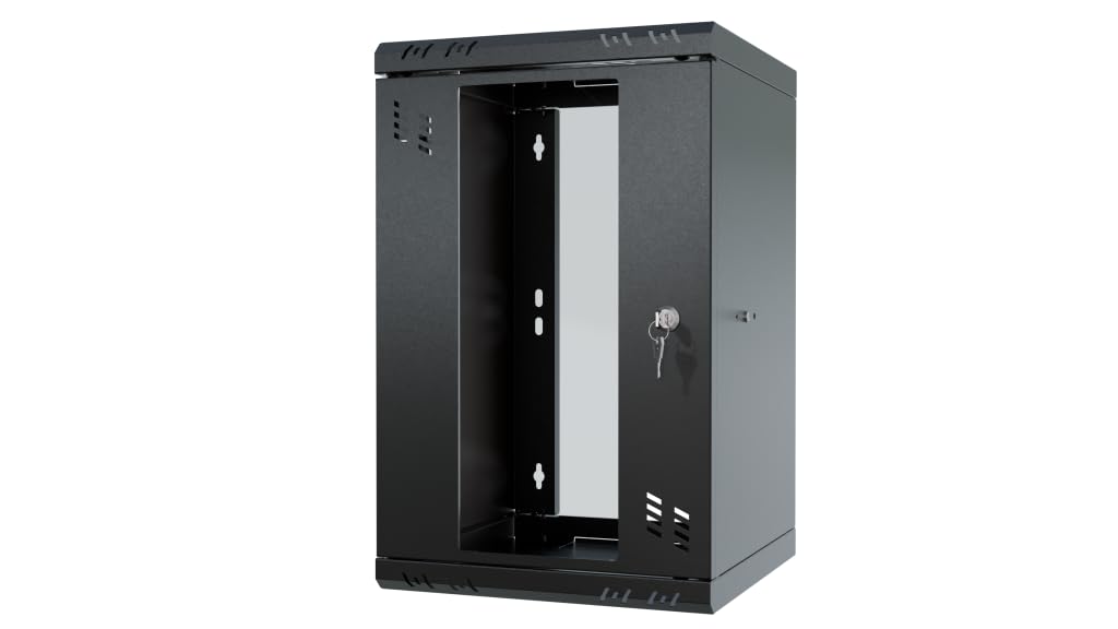 Armadio di Rete 10 Pollici - Armadio Rack 9U - Server Rack per Montaggio a Parete - Capacità di Carico 20 kg - Rack 10 Pollici Verso la sala Server, l'ufficio - Nero