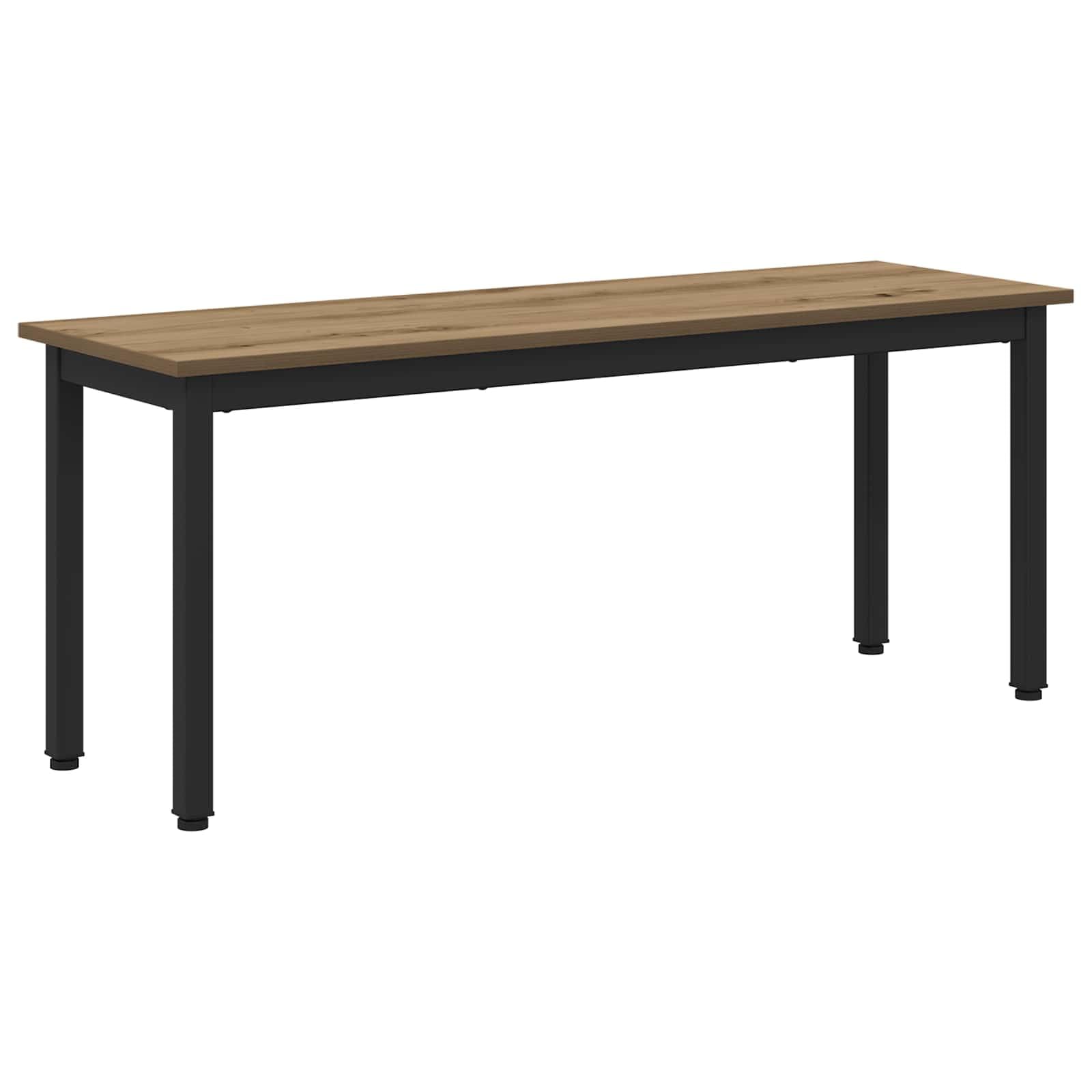 Ławka materiał drewnopochodny dąb 110 x 35 x 45 cm