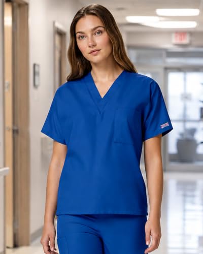 Image of Cherokee WW Originals Unisex Scrubs for Women & Men V-Neck Scrub Top