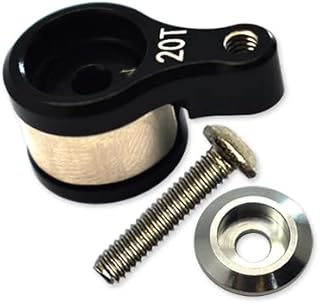 GPM Racing GPM for LOSI 1/18 2WD Mini-T 2.0 LOS01015 Aluminum 20T SERVO Horn W. Built-in Spring -3PC Set (Black)