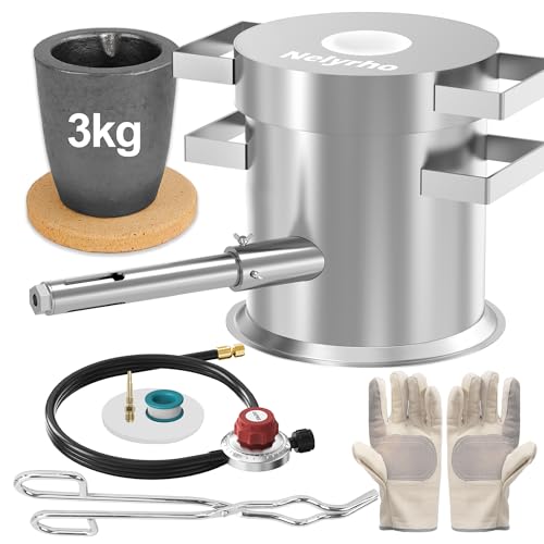 La Mejor Lista de Metales de fundición de esta semana. 39 Nelyrho Kit de Horno de Fundición de Propano de 3KG para Principiantes – Horno de Metal Portátil Fácil de Usar con Crisol, Pinzas y Ladrillo de Fuego – Ideal para Fundición...