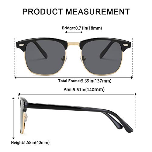 Retro Semi Rimless Sunglasses Half Frame UV400 Glasses for Men And Women4