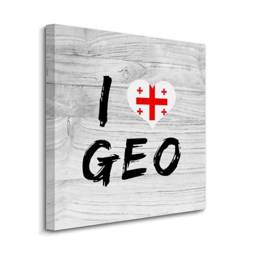Impresión en lienzo de Georgia de 20 x 20 pulgadas para decoración de pared de baño