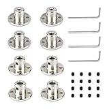 Rigid Flange Shaft Coupling, Guide Shaft Support Coupler High Hardness Metal Axis Bearing Fittings Motor Connector for DIY Handmade Model (3/4/5/6mm (Mixed), 8)