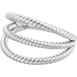 [ROQUE] ボディピアス 3ラインツイスト ワンタッチ セグメントクリッカー(1個売り) 18G/12mm シルバー