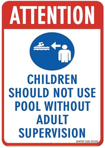 Gimipats Poolschild Kinderaufsicht Aluminium 30x40 cm