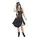 Produktbild Amakando Viktorianischer Damenrock - 38/40 (S/M) - Reifrock Damen gerafft Gothic Outfit Piratenrock Frauen Punk Skirt Reifrock Damen gerafft