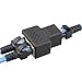 Produktbild HUACAM HCM67 RJ45 Splitter Adapter 1 bis 2 Dual Female Port, Cat 5 / Cat 6 LAN Ethernet Socket Splitter Stecker Adapter mit Shield [Anti-Signal Interferenz]