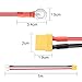 RIIEYOCA XT90 to O Ring Terminal Cable,XT90 Female to O Ring Connector Cable,with 1M 10AWG Silicon Wire,for RC Lipo Battery FPV Racing Drone(1M/3.3FT)