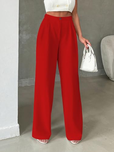 Image of Toochki Trousers for Woman Pants Women's Formal Office Korean | Black Track Pant | Straight | Cotton Spandex Stretchable Trouser | High-Waisted Bottom Wear