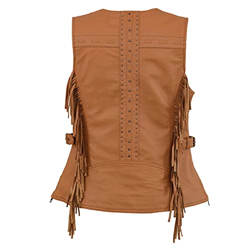 Milwaukee Leather Women's Snap Front Vest With Fringe (5X - Big) #TOP1