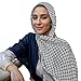 ANKOMINA Women Fashion Printed Chiffon Hijab Scarf Muslim Long Shawl Wraps Headscarf Turban, Grey