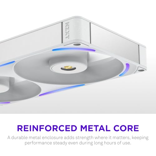 Image of NZXT F280X Performance Single-Frame Fan - 2X 140mm PWM RGB PC Case Fans - Max Airflow & Static Pressure - Low Noise - LCP Frame & Blades - Magnetic Fluid Dynamic Bearing - 30mm Thick - White