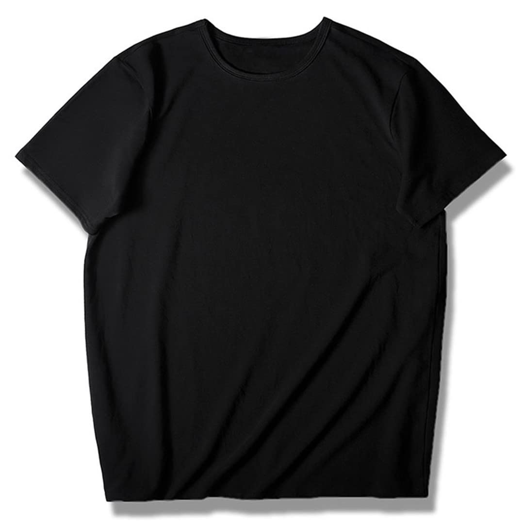 Letnie męskie t-shirty oversize waga biust plus size męskie koszulki, biały, 9XL