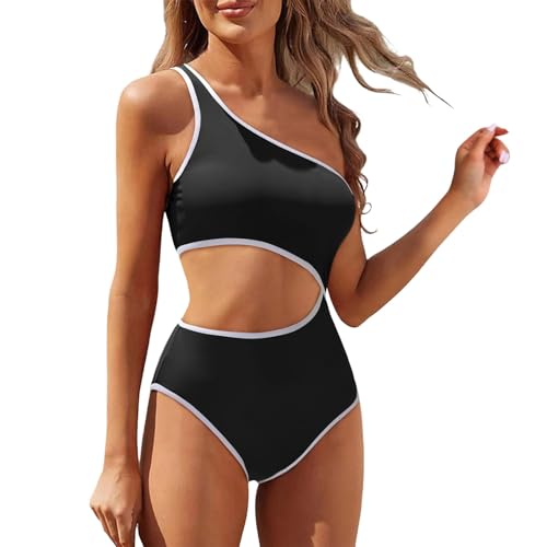 Traje de baño de una pieza para mujer con malla y fundas push up para un look moderno de playa traje de baño deportivo para mujer, Le Noir, XXL