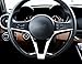 For Alfa Giulia Stelvio 2017, ABS Plastic Carbon Fiber Style Steering Wheel Decoration Frame Cover