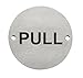 Price comparison product image Fire Door Guru® Pull Door Sign - 76mm Disc - Stainless Steel Safety Sign - Fixings Included