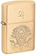Zippo Sturmfeuerzeug - God Jupiter, Brushed Brass, Laser Engrave - Nachfüllbar - Wiederverwendbar - Windfestes Design - Geschenkbox - Made in USA