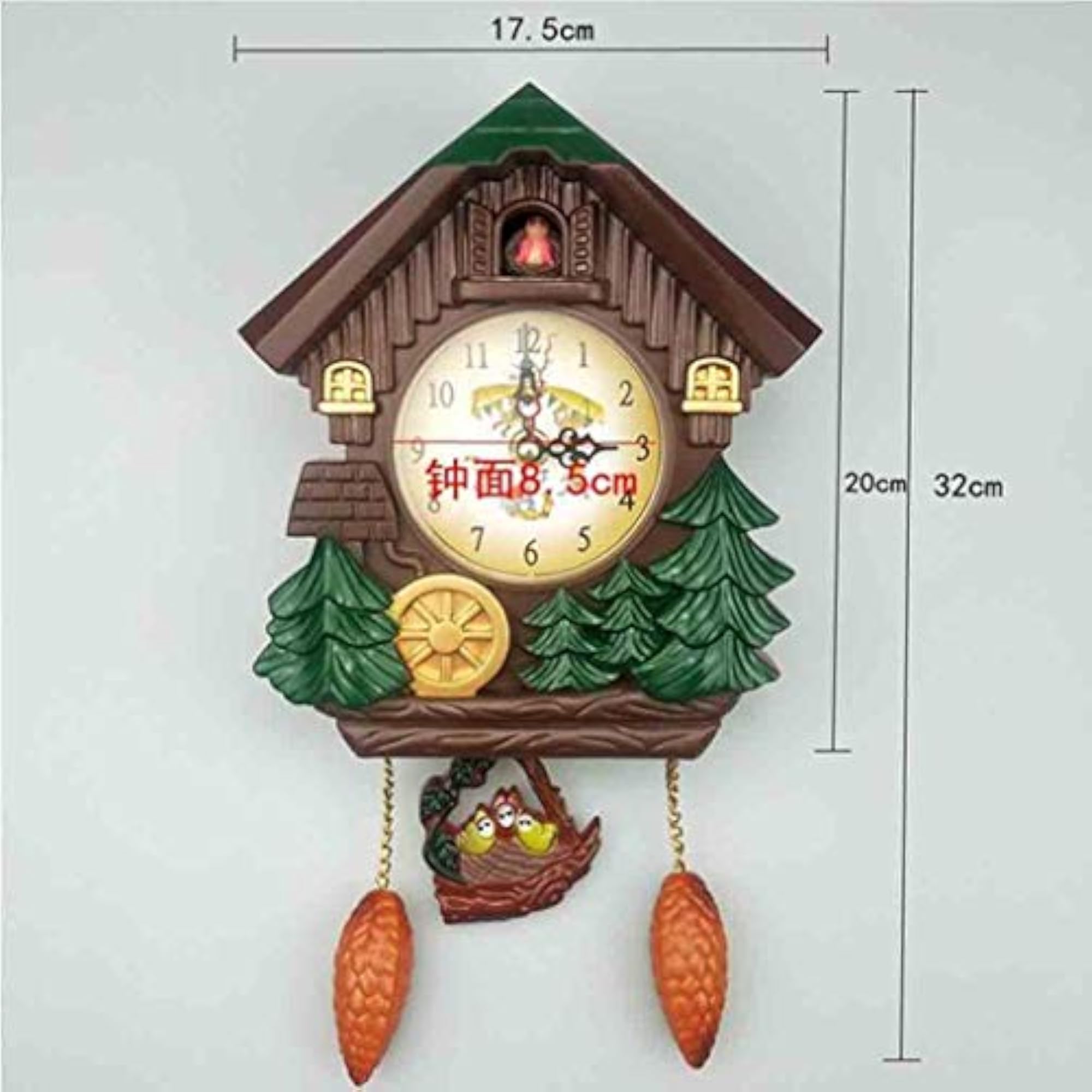 Vintage Cuckoo Wall Clock for Children's Room