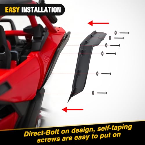 Image of Nilight Front & Rear Extended Fender Flares Compatible with Can-Am Maverick X3 & Max DS RS RC MR Turbo RR 2017-2025 Fenders Mud Guards OEM #715002973