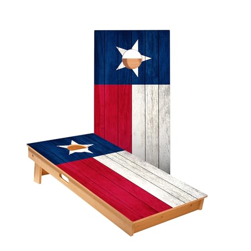 Skip's Garage Texas Flag Cornhole Boards - Includes (2) Boards (Resin Bags) + NO Additional Accessories