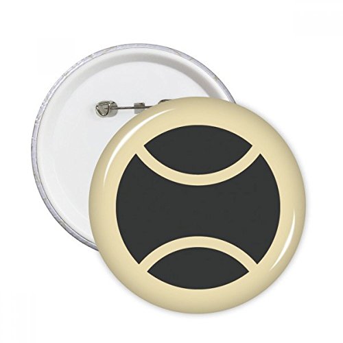 Badge de baseball rond vêtement décoration motif géométrie simple bouton multicolore taille L