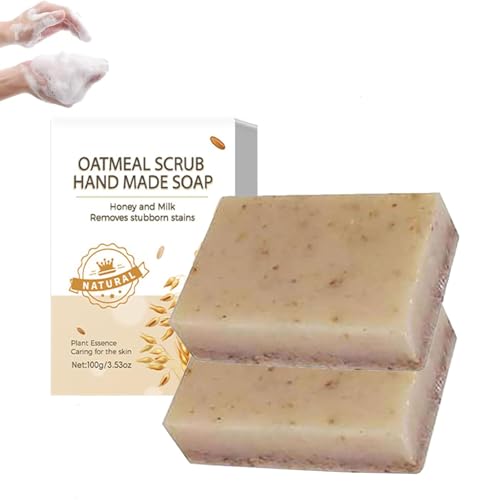 Jabón de nolvia, jabones naturales para una mejor piel, barra de jabón orgánica, barra hidratante para piel seca y sensible, suaviza la piel para la cara y el cuerpo (2Pcs)