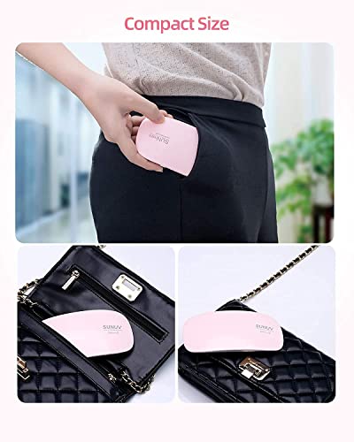 Artnery Min LED UV Light Lamp for Sun Dryer Gel Nail Polish Art Curing 6W Portable Manicure Tool Sunmini Drayer Foldable Light Based for All Kind of Paints Dry Remover Nails... - Image 7