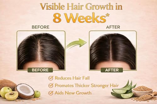 Image of Hair Oil, Infused with Nutrient-Rich Botanicals Coconut Oil, Flaxseed, Marshmallow Root, Aloe Vera, Hibiscus, Amla & Fenugreek Extracts,For Stronger & Healthier Hair.(250 Ml)