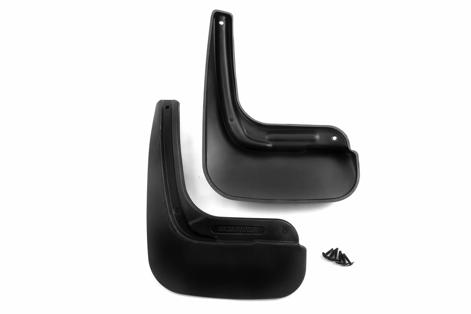 FROSCH Car Rubber Mudflaps Rear PEUGEOT208 2013->, hb. 2 pcs with Fastener &amp; Mounting Screws