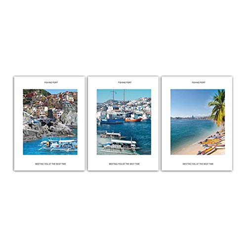 Peinture paysage marin de qualité supérieure impression d'art sur toile 50x70cm sans cadre