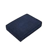 80 % Baumwolle, 20 % Polyester, 180 g/m² Steghöhe ca. 25-30 cm, bei der Größe 60-70x120-140 cm beträgt die Steghöhe ca. 15 cm, Größe 200x220 cm ist die Steghöhe 40 cm