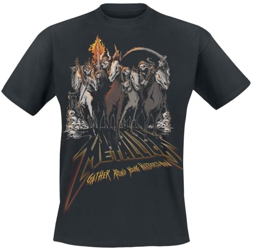 T-shirt Metallica col rond qui ne se déforme pas pour homme rock