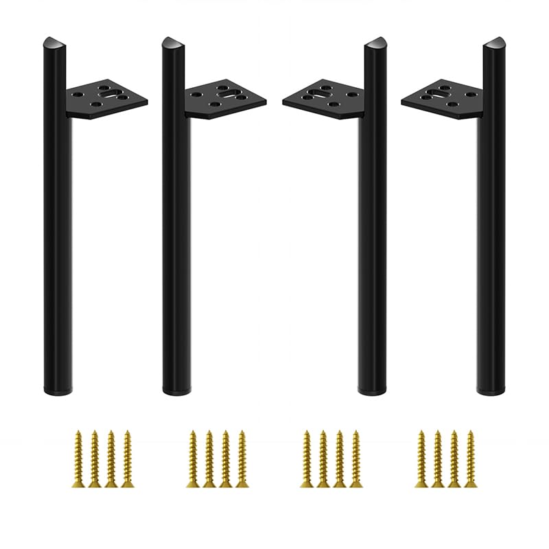 Orgerphy 12 inch Metal Sofa Legs Set of 4| Legs for Furniture Set of 4| Black Metal for Sofa Couch Dresser| Mid Century Modern Metal Legs for Coffee Table Furniture Bench Legs (12 inch)