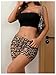 Verdusa Women's Mesh Ruched Pencil Skirt High Waisted Bodycon Mini Skirts Brown Leopard Small
