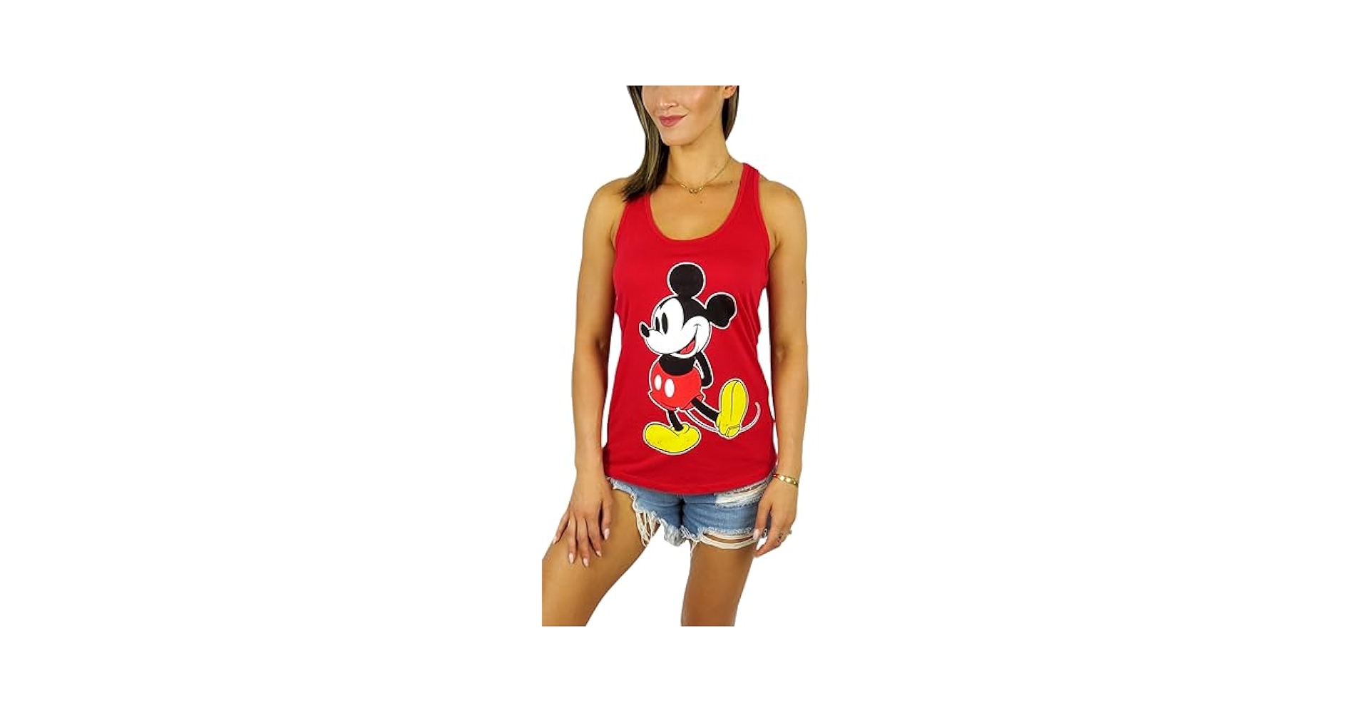 Disney Womens Mickey Mouse Stand Graphic Tank Top (US, Alpha