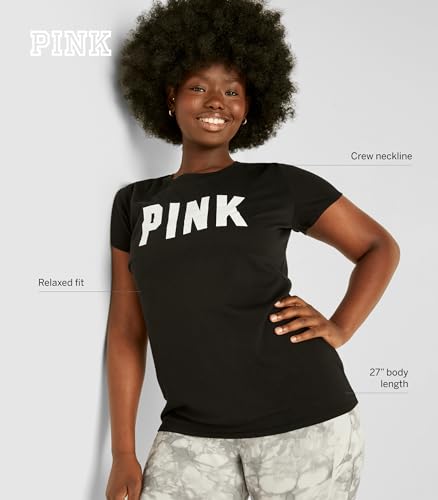 Victoria's Secret Women's Short Sleeve T-Shirt, Women T Shirt, Logo Black, XS - image 6
