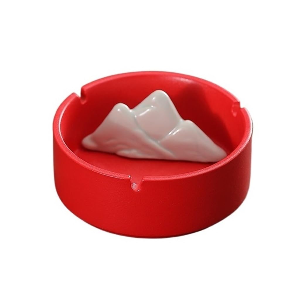 Ashtrays Ashtray Ceramic Red Strange Shape for Hotel Living Room Desktop Decor