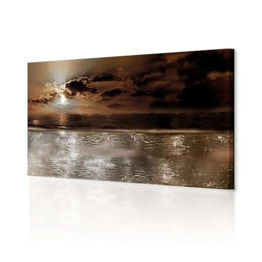 Wandbilder Strand Sonnenuntergang 1 Teilig Modern Vlies Leinwand Wohnzimmer Flur Landschaft Grau Rosa 018412b 4 decomonkey Bilder Abstrakt 150x50 cm 1 Teilig Leinwandbilder Bild auf Leinwand Vlies Wandbild Kunstdruck Wanddeko Wand Wohnzimmer Wanddekoration Deko Abstrakt Meer Sonne braun