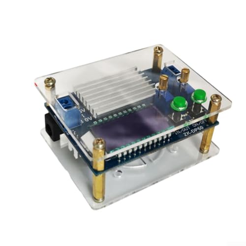 Yhenlovtt Lcd Buckboost - Módulo de fuente de alimentación de 35 W sin ventilador con pantalla modificable 0530 V, salida de sobrecarga de 06 A, límite de corriente, voltaje de sobrecorriente