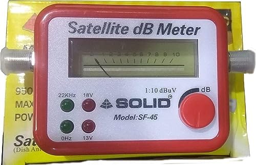 Inditrust Solid SF-45 Satellite Signal Finder dB Meter | Analog Signal Strength Meter for Full HD Dish TV Network Setup | Portable Satellite Dish Alignment Tool
