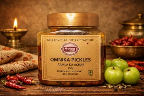 Amla Ka Achaar, Traditional Homemade Amla Pickle from Bihar, Authentic Taste, No Onion No Garlic (500 gm)